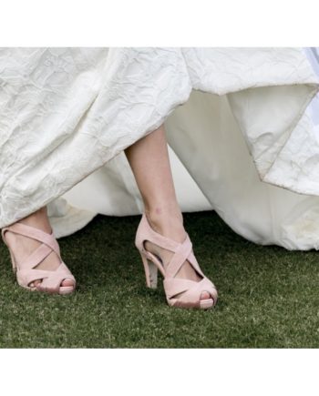 zapatos de novia peeptoes rosas sandalias