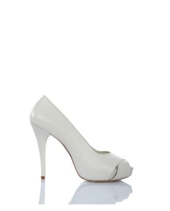 zapatos de novia blanco crudo tacon alto 12 cm