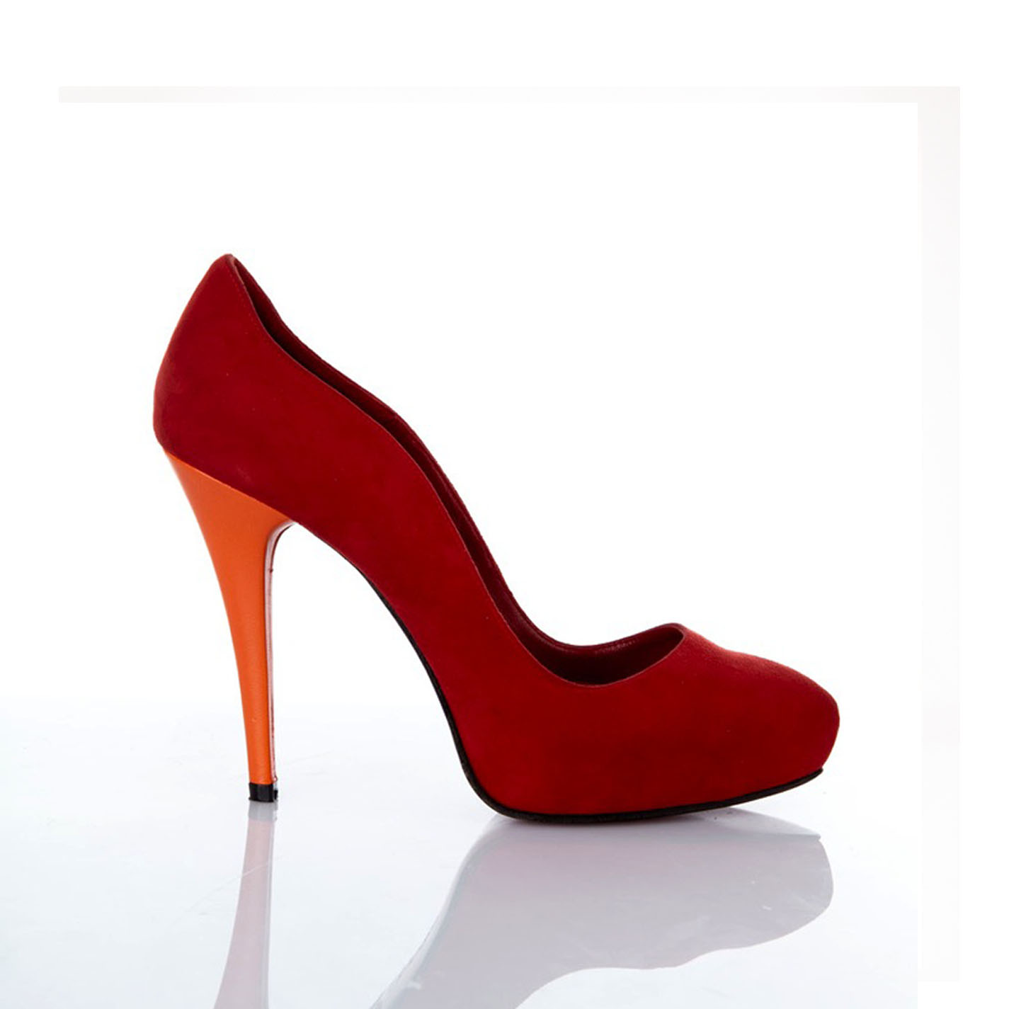 Menagerry pellizco Devorar zapato mujer plataforma oculta tacon 12 cm piel naranja y ante rojo