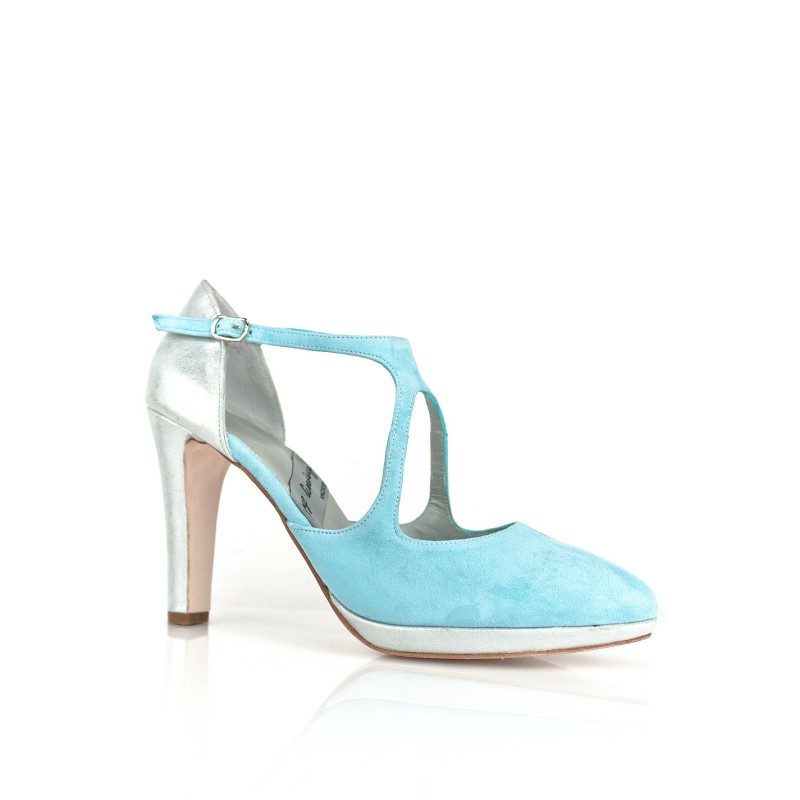 zapatos de novia azul cielo