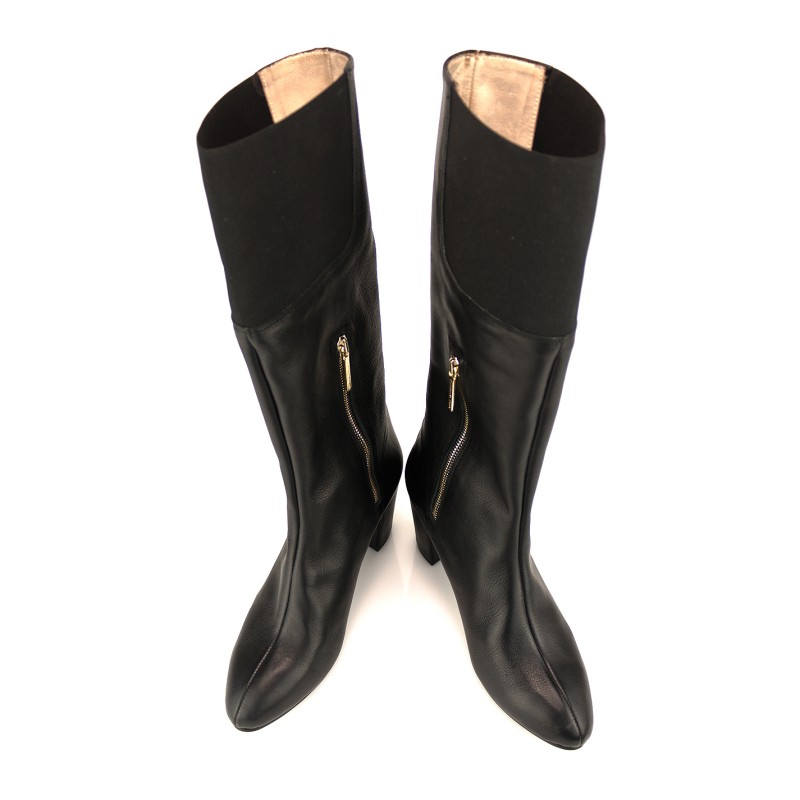 Botas altas negras discount piel