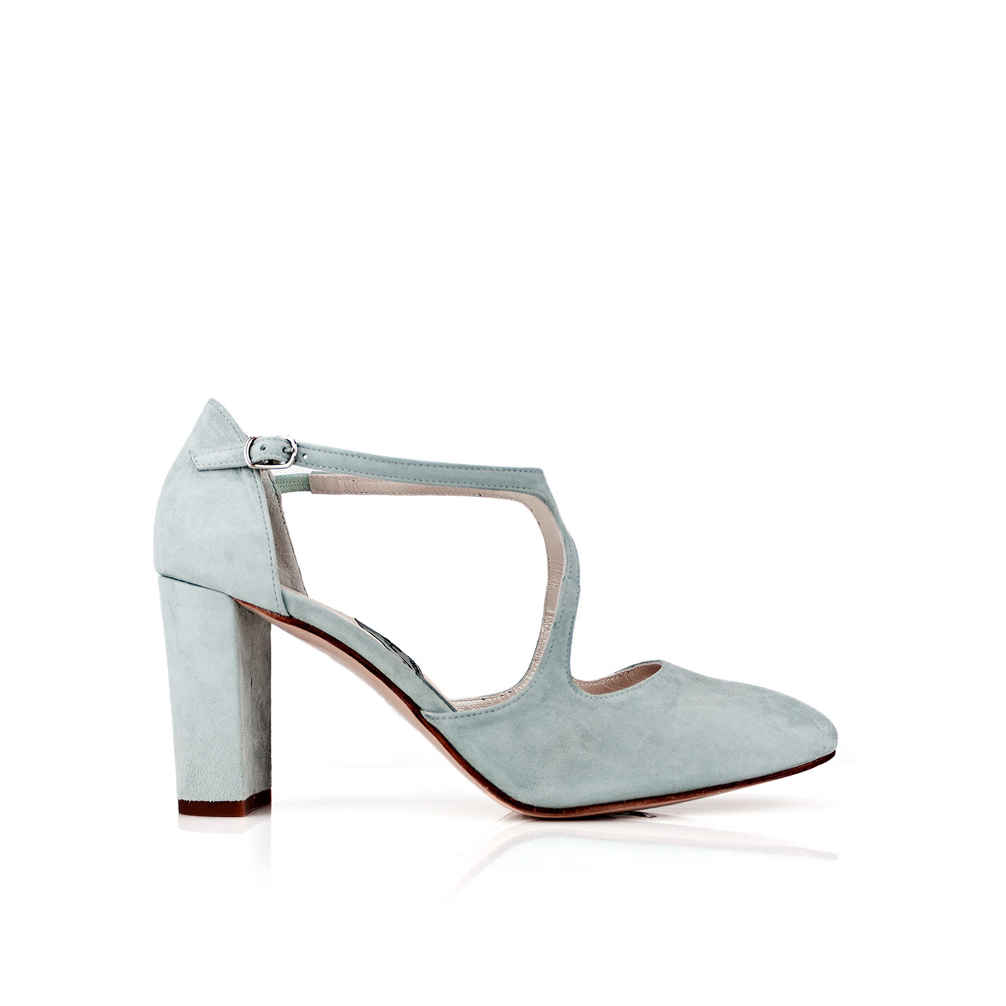 zapatos de novia azules con tacon de 8 cm plataforma oculta