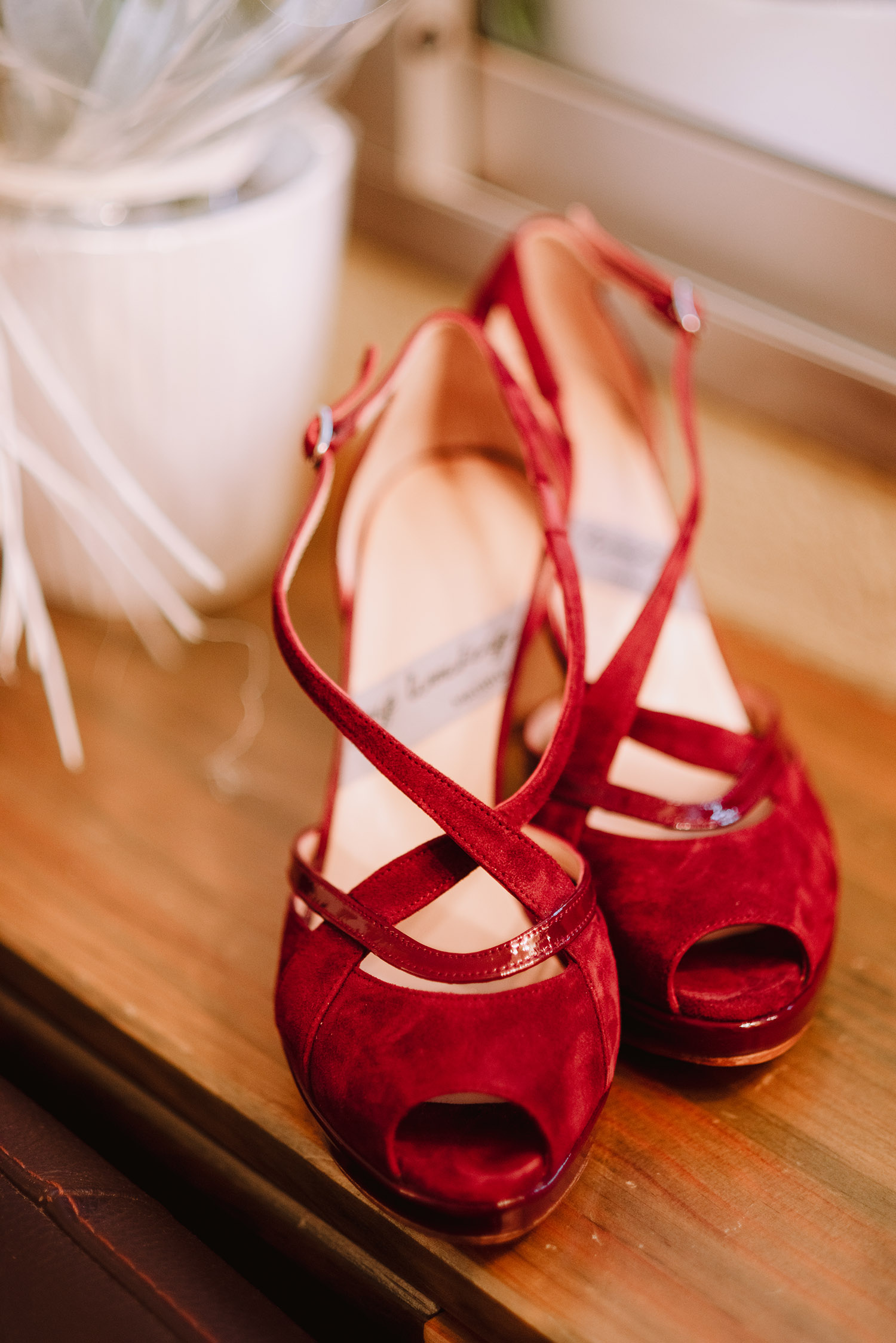 zapatos rojos para novia