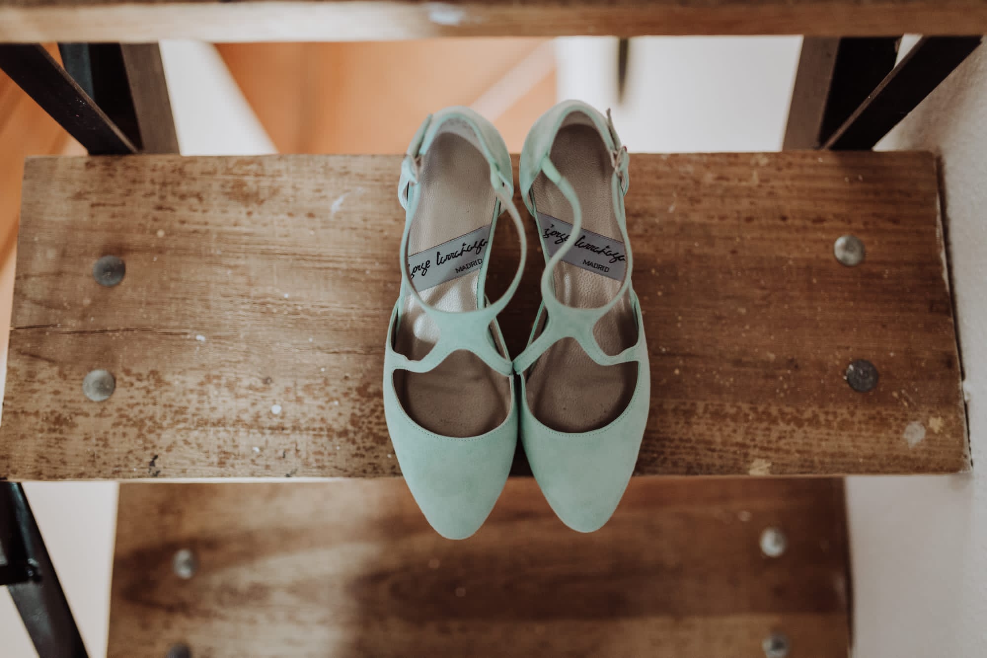 zapatos azules novia