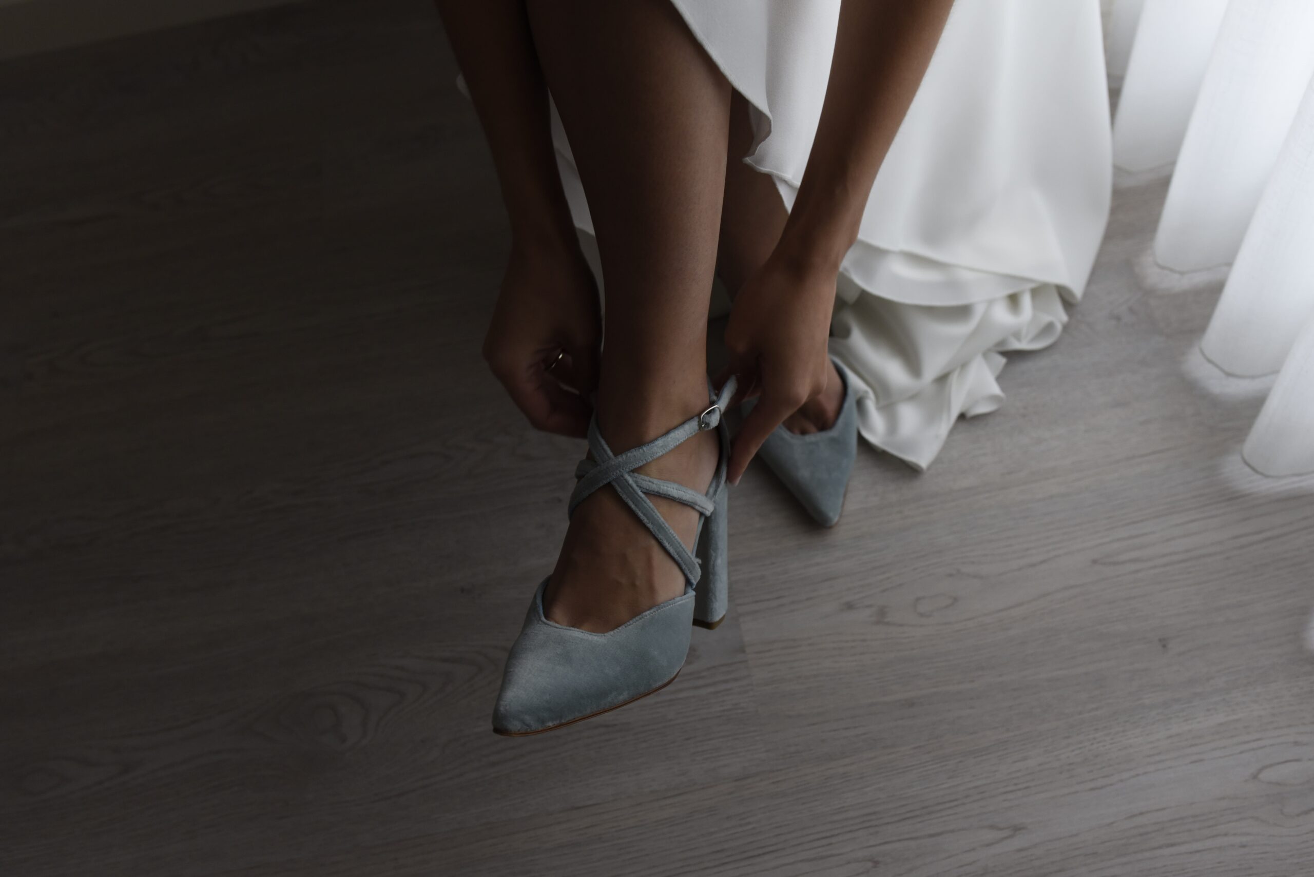 zapatos terciopelo novia